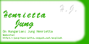 henrietta jung business card